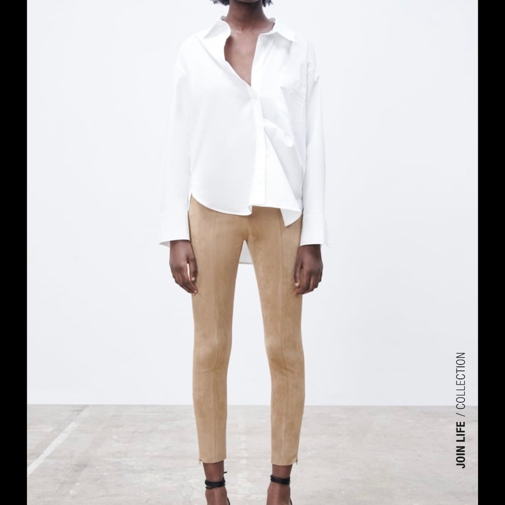 Zara faux suede leggings size XL